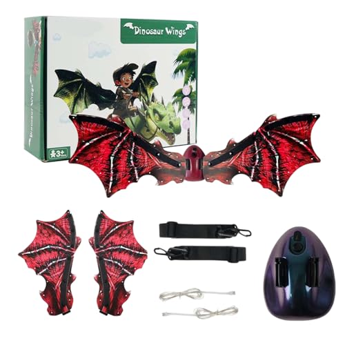 Dinosaurier-Kostüm für Kinder, 550 g, Drachenflügel | Dinosaurier-Kostüme aus ABS, Kostüme für Kinder, elektrische Drachenflügel für Kleinkinder mit LED-Licht und Mu Dinosaurier-Kostüm für Kinder, 550 g, Drachenflügel | Dinosaurier-Kostüme aus ABS, Kostüme für Kinder, elektrische Drachenflügel für Kleinkinder mit LED-Licht und Mu von Genérico