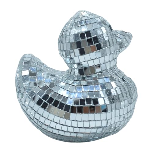 Discokugel mit Spiegelente – Enten mit Discokugel | originelle Enten-Figuren | Spiegelkugeln mit Disco-Thema | Schreibtischdekoration aus Spiegelglas Discokugel mit Spiegelente – Enten mit Discokugel | originelle Enten-Figuren | Spiegelkugeln mit Disco-Thema | Schreibtischdekoration aus Spiegelglas von Genérico