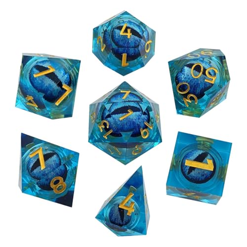 Dragon Dice - 7 polyedrische Spielwürfel | tragbare -Fantasie-Würfel | Drachenfunktion mit flüssigem Kern | -Rollenspielwürfel | D- und D-Würfel | Drachenwürfel p Dragon Dice - 7 polyedrische Spielwürfel | tragbare -Fantasie-Würfel | Drachenfunktion mit flüssigem Kern | -Rollenspielwürfel | D- und D-Würfel | Drachenwürfel p von Genérico
