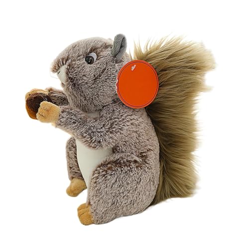 Eichhörnchen-Plüschtier – 25 x 10 x 25 cm, realistisches Eichhörnchen-Plüsch, gefüllt, Kollektion Plüschtier mit Eichhörnchen mit großem Schwanz, Eichhörnchen, Kinder, Plüschtiere zum Geburtstag von Genérico