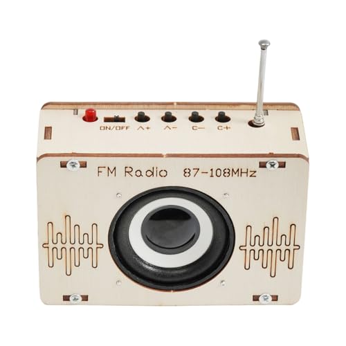 Elektronische Kits für Kinder, FM-Radiospiel aus Holz, Lernspielzeug für Kinder und Jugendliche zum Geburtstag, Weihnachten, Bau, Halloween von Genérico