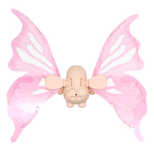 Fairy Wings Girls – Animiertes elektrisches Bewegungsdesign, wiederaufladbar, Schmetterlingskostüm, verstellbar, mit rosa Batterie, leuchtende Musik mit Flügel, Schmetterlingsflügel mit LED-Licht, für Fairy Wings Girls – Animiertes elektrisches Bewegungsdesign, wiederaufladbar, Schmetterlingskostüm, verstellbar, mit rosa Batterie, leuchtende Musik mit Flügel, Schmetterlingsflügel mit LED-Licht, für von Genérico