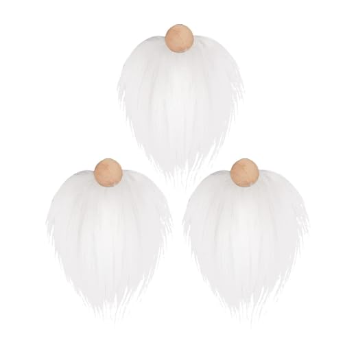 Falscher weißer Bart – aus Kunstpelz, 3 Stück, Ostergeschenke, Ornamente für Valentinstag, Frühling, Ostern, St. Patrick's Day Farmhouse Summer von Genérico