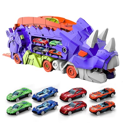 Faltbarer Dinosaurier-LKW – LKW-Transportfahrer, Dinosaurier-Transportwagen | Dinosaurier-LKW Spielzeug für Kleinkinder, Cami von Genérico