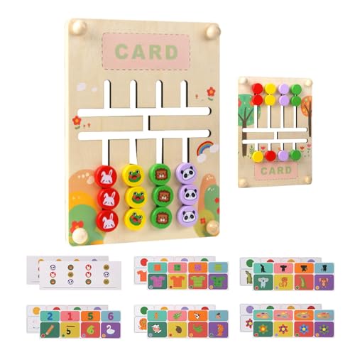 Farbiges Lernspielzeug, Gleitpuzzle für Kinder - Cartoon Animal Logic Game Slide Puzzle Wooden - Frühe Bildung sensorisches Spielzeug Klassifizierung Schachbrett Farbiges Lernspielzeug, Gleitpuzzle für Kinder - Cartoon Animal Logic Game Slide Puzzle Wooden - Frühe Bildung sensorisches Spielzeug Klassifizierung Schachbrett von Genérico