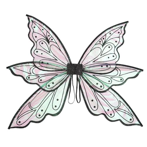 Feenflügel – Kostüm mit glitzernden – Geschenk für Schmetterlings-Engel für Geburtstagsparty, Halloween, Weihnachten Feenflügel – Kostüm mit glitzernden – Geschenk für Schmetterlings-Engel für Geburtstagsparty, Halloween, Weihnachten von Genérico