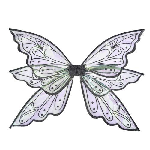 Feenflügel – Kostüm mit glitzernden – Geschenk für Schmetterlings-Engel für Geburtstagsparty, Halloween, Weihnachten von Genérico