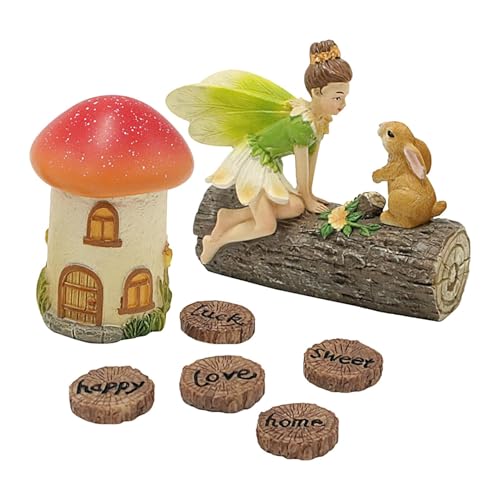 Feengarten-Set | Miniatur-Feenfiguren | Gartenzubehör | skurrile kleine Ornamente | Fingerspiel-Set für Kinder Feengarten-Set | Miniatur-Feenfiguren | Gartenzubehör | skurrile kleine Ornamente | Fingerspiel-Set für Kinder von Genérico