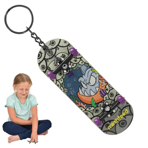 Finger-Skateboard mit Kugellagern, Griffbrett-Fingerspielzeug, Skateboard-Spielzeug mit Finger-Schlüsselanhänger für Kinder, Holz-Skateboard mit Fingerspitze für Reisen, Picknick, Party, Zuhause und Finger-Skateboard mit Kugellagern, Griffbrett-Fingerspielzeug, Skateboard-Spielzeug mit Finger-Schlüsselanhänger für Kinder, Holz-Skateboard mit Fingerspitze für Reisen, Picknick, Party, Zuhause und von Genérico