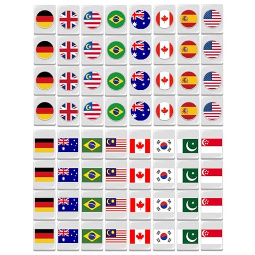 Flag Mahjong, 64 Mahjong Spielset, Game Mahjong Set, Mahjong Cards 2024, National Mah Jongg League Large Size Karte, Family Games Mahjong Tiles Set, Game Blocks Mahjong Sets, Seaside Escape Game von Genérico