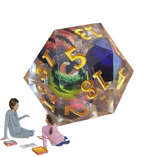 Flüssiger Kernwürfel, flüssige Okularwürfel, Harz, Rollenspiel, Augenwürfel, Zubehör für schnelle und Spieleffekte, handgefertigtes Handwerk mit mehreren Seiten für Mädchen für Mädchen von Genérico