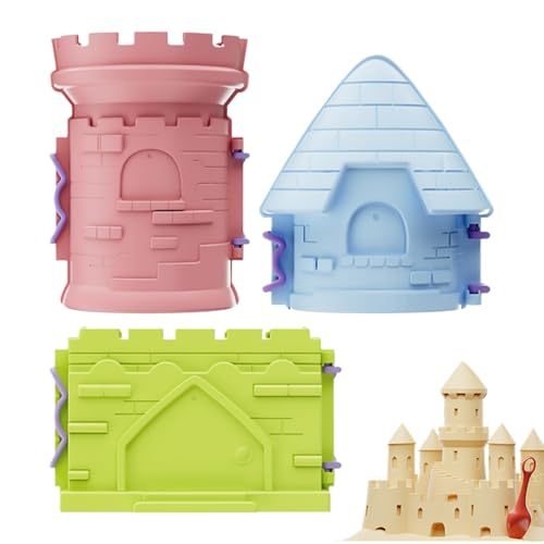 Form – Strandspielzeug-Set für Burgen, 3-teilig, Spielzeug für den Außenbereich, sensorische Spiele, Urlaub, Sommer, Reisen, Party, Geburtstag, Weihnachten, Mädchen, Form – Strandspielzeug-Set für Burgen, 3-teilig, Spielzeug für den Außenbereich, sensorische Spiele, Urlaub, Sommer, Reisen, Party, Geburtstag, Weihnachten, Mädchen, von Genérico