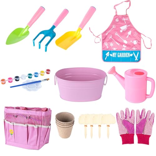 Gartengeräte für Kinder – Sandkastenspielzeug | Strandspielzeug für Kinder | Gartenwerkzeug-Set für Kinder | Schaufelhandschuhe | Handschuhe für die Vorderseite des PL von Genérico
