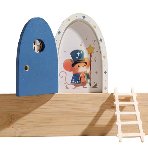 Gartentür – kleine Holztüren für Puppenhaus | Dekoration für Garten, Geburtstag, Schule, Büro, Schlafzimmer und Wohnung, Zubehör für Fenster und Türen von Genérico