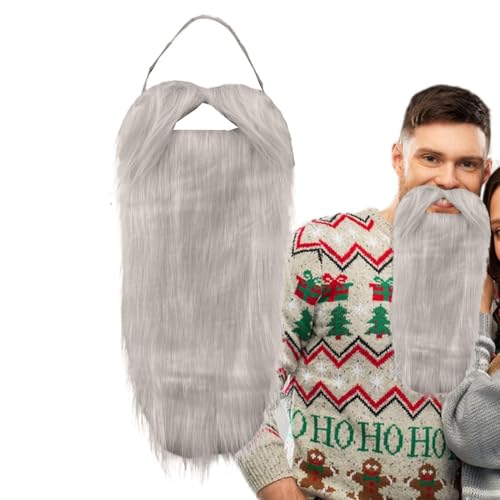 Gefälschter Bart – Plüschbart für Halloween, realistischer Bart für Kostümpartys für Männer, Kostüm-Party, Weihnachtsbart, Halloween-Zubehör Gefälschter Bart – Plüschbart für Halloween, realistischer Bart für Kostümpartys für Männer, Kostüm-Party, Weihnachtsbart, Halloween-Zubehör von Genérico