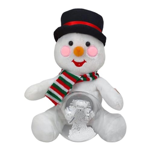 Gefüllte Musik-Schneehand: Animierte -Dekoration, Weihnachtslieder | Winterspielzeug mit Schal, , Gesang und Lichteffekten, niedliches festliches Geschenk, dekoratives Paar von Genérico