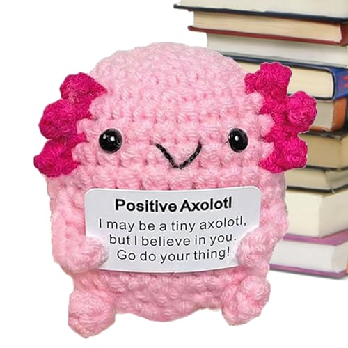Genérico Axolotl Emotionale Unterstützung, Axolotl gehäkeltes Plüschtier, Stützpuppe, einzigartige Plüschtiere, mit positiver Karte für Schreibtisch, Universität Genérico Axolotl Emotionale Unterstützung, Axolotl gehäkeltes Plüschtier, Stützpuppe, einzigartige Plüschtiere, mit positiver Karte für Schreibtisch, Universität von Genérico