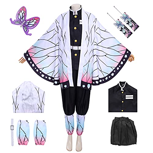 Generico Cosplay Kostüm Set Anime Kostüm Halloween Ohrring Für Kinder Von Tanjiro Nezuko Halloween Karneval Kostüme Mädchen Anime Earrings (S, Shinobu) von Generico