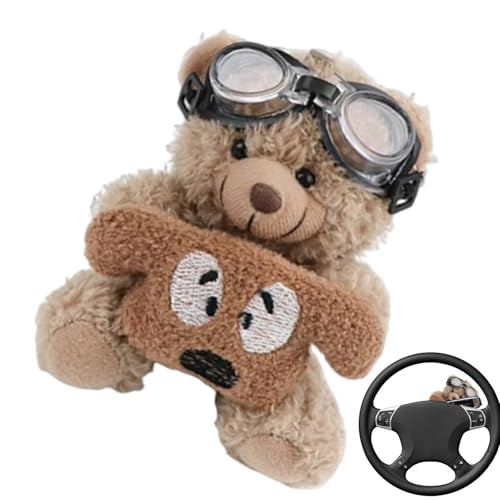 Genérico Dekorative Puppe mit Schaltknauf für Scheibenwischer, kreativer Teddybär für Auto, Mehrzweck-Dekoration für den Innenbereich, Limousine, Auto, und LKW Genérico Dekorative Puppe mit Schaltknauf für Scheibenwischer, kreativer Teddybär für Auto, Mehrzweck-Dekoration für den Innenbereich, Limousine, Auto, und LKW von Genérico