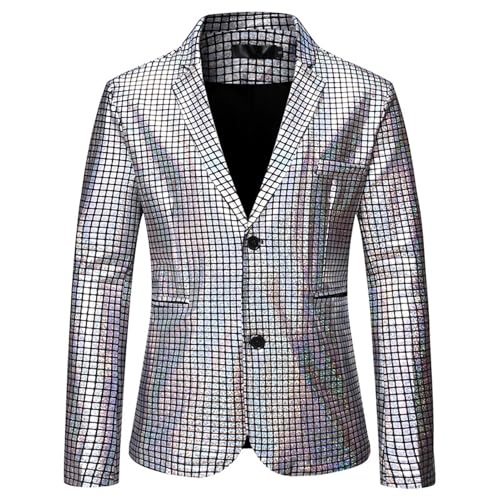 Genérico Disco-Kostüm | Jacke mit glänzenden Pailletten, Halloween-Kostüm, Jacke, attraktiv, für Erwachsene, Party, Hochzeit, Halloween, Weihnachten, Geburtstag, Events, Karneval Genérico Disco-Kostüm | Jacke mit glänzenden Pailletten, Halloween-Kostüm, Jacke, attraktiv, für Erwachsene, Party, Hochzeit, Halloween, Weihnachten, Geburtstag, Events, Karneval von Genérico