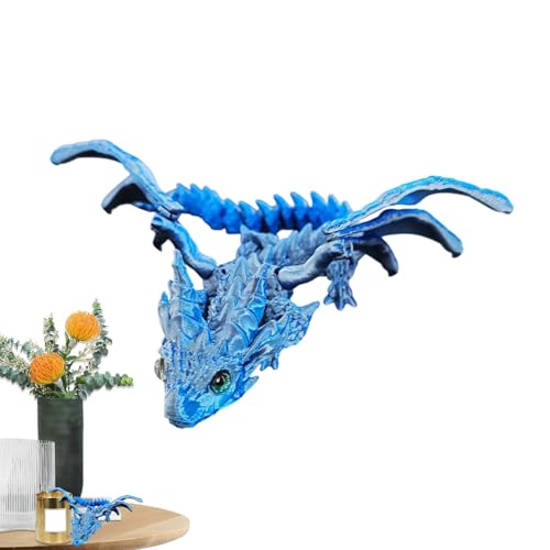 Genérico Dragon Figur, Toy Dragon | Bedrucktes 3D-Flying-Modell, Mobile Joints, Desk Executive Toys für Kinder, Erwachsene, Sammler von Genérico