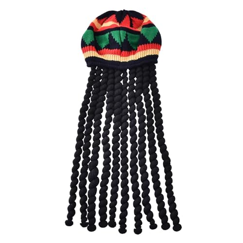 Genérico Dreadlock Perücken für Herren, schwarz, Hut mit Dreadlock, Hut mit Dreadlock, schwarze Perücke, Kostümzubehör, Hutzubehör, Ra-Perücke Genérico Dreadlock Perücken für Herren, schwarz, Hut mit Dreadlock, Hut mit Dreadlock, schwarze Perücke, Kostümzubehör, Hutzubehör, Ra-Perücke von Genérico