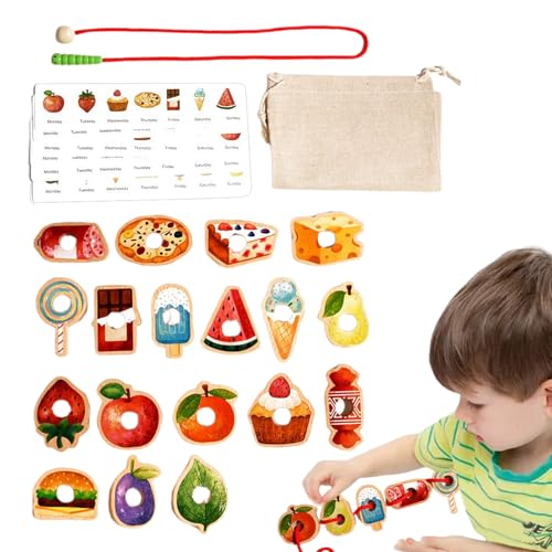 Genérico Einfädelspielzeug für Kleinkinder, Perlenspiel, pädagogische Aktivitäten aus Holz zum Einfädeln, Sortieren, Entwicklung und Lernen für Kinder ab 3 Jahren Genérico Einfädelspielzeug für Kleinkinder, Perlenspiel, pädagogische Aktivitäten aus Holz zum Einfädeln, Sortieren, Entwicklung und Lernen für Kinder ab 3 Jahren von Genérico