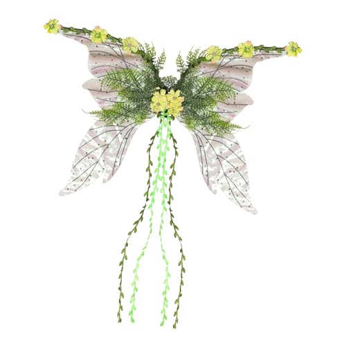 Genérico Flügel (Zubehör) - Glänzende Flügel für Cosplay | Dekoration für Halloween Weihnachten Cosplay Garten Stolz Party Urlaub Make-up von Genérico
