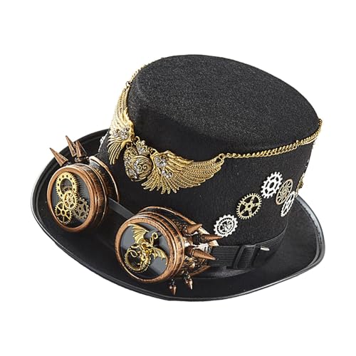 Genérico Gateart Steampunk Hut - Uni Gothic Militry Captain Hat, Lolit Caps Man | Training der Gothic Steampunk-Kappe für Frauen von Genérico