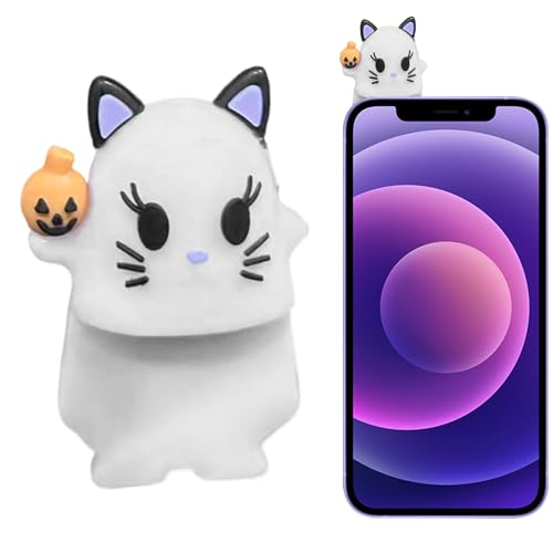 Genérico Geisterdekoration - Halloween-Aufkleber als Dekoration für Handys, abnehmbare kleine Dekoration für alle Handys, Sammlerstück für Display zu Hause oder auf dem Tisch von Genérico