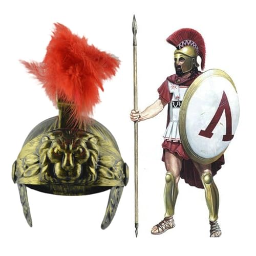 Genérico Gladiator-Helme, Vintage-Soldatenhüte | Mittelalter Kostüm Zubehör Retro Krieger Gold Römisch Griechisch von Genérico