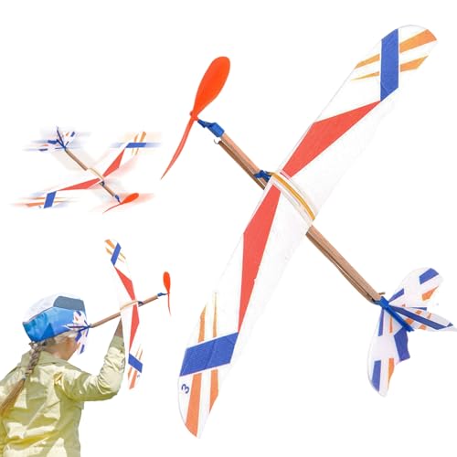 Genérico Gummi-Flugzeugflugzeug – Panar für Stromversorgung | Flugmodi | große Pläne für Kinder | AV Ion zu Hand Spielzeugmodell | buntes Bip-Set von Genérico