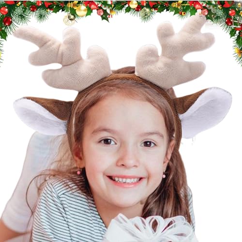 Genérico Haarreif aus Plüsch – Fascinator mit Tierohren | entzückender Kopfschmuck mit Geweih für Halloween, Kostümzubehör Genérico Haarreif aus Plüsch – Fascinator mit Tierohren | entzückender Kopfschmuck mit Geweih für Halloween, Kostümzubehör von Genérico