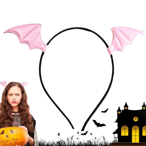 Genérico Halloween-Haarreif, Fledermaus-Haarreifen, Halloween-Haarschmuck, gruseliger dekorativer Kopfschmuck, Halloween-Haarschmuck, Fledermausflügel-Haarreifen für Cosplay, Schwarz von Genérico