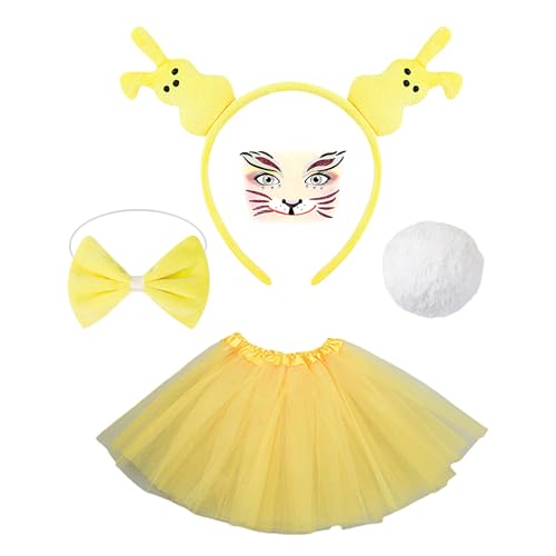 Genérico -Kostüm-Set, Osterhasen-Kostüm, bunt, Halloween-Kostüm, lustiges Cosplay-Zubehör, Zubehör für Frauen, Mädchen von Genérico