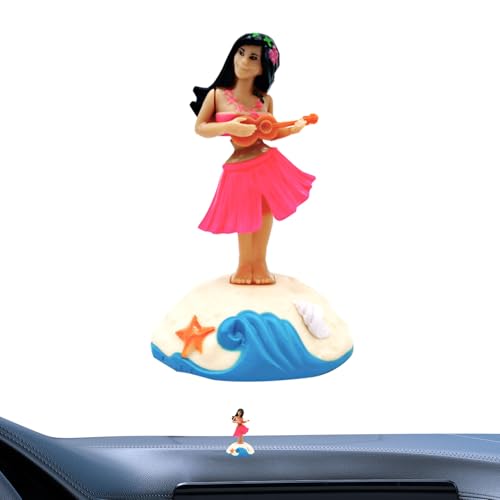 Genérico Hawaiianische Puppe mit Instrumententafel, Mädchen mit Instrumententafel | Tanzfigur für Mädchen | Cartoon-Dekorationen für den Innenraum des Autos von Genérico
