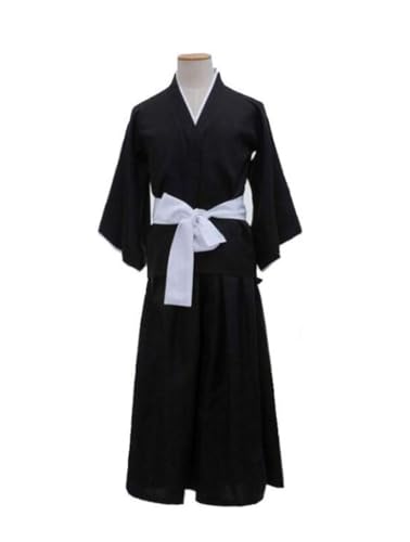 Generico Kimono Kendo Bleach Cosplay Ichigo Shinigami Herren-Kostüm Samurai, S (150-163cm) von Generico