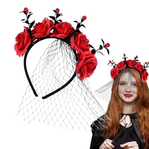 Genérico Kopfband - Blumenkrone | Headband | Halloween Flower Headband für Kinder Mädchen Gothic Flower Hair Halloween Kostüm Cosplay Party Headwear für Kinder Genérico Kopfband - Blumenkrone | Headband | Halloween Flower Headband für Kinder Mädchen Gothic Flower Hair Halloween Kostüm Cosplay Party Headwear für Kinder von Genérico