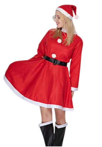 Generico Kostüm Weihnachtsmann/Mutter Weihnachten Erwachsene (Mama Weihnachten) von Generico