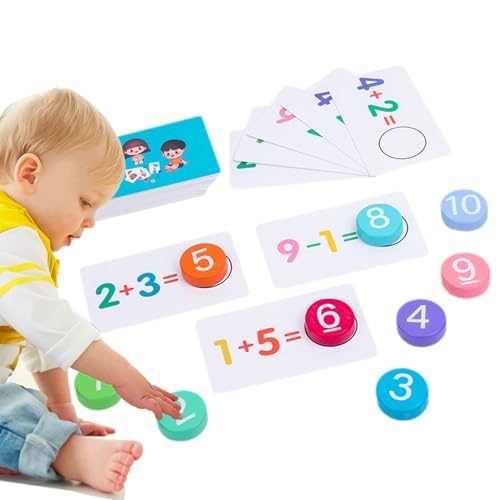 Genérico Lernkarten für Kinder Mathematik | Lernkarten für Spielzeug | Lernspielzeug für Vorschule | Mathematikkarten mit Bausteinen Genérico Lernkarten für Kinder Mathematik | Lernkarten für Spielzeug | Lernspielzeug für Vorschule | Mathematikkarten mit Bausteinen von Genérico