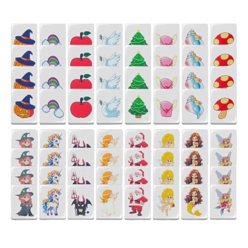 Genérico Mahjong Set für Reisen, tragbar, Familienspiel von Mahjong | Fliesen 24 mm Blöcke Spiele Party, Tisch für Erwachsene für und Mädchen von Genérico