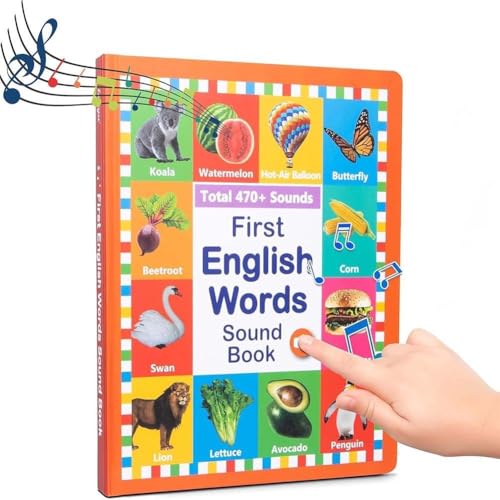 Genérico Mein erstes Soundspielzeug, über 470 Wörter, 21 Themen, lustiges Wortspiel, pädagogisches Spielzeug für Sprache, Schule und pädagogisches Geschenk (3-9) von Genérico