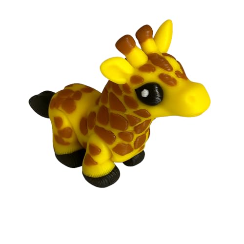 Genérico Mini Friends 3D - Giraffe Spielzeug 4 cm beweglich mit Adoptionszertifikat | Kinderfigur Sammlerstück, Dekoration und Geschenk für Kinder von Genérico