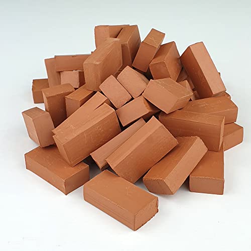 Genérico Miniaturstein - Miniaturhaus Bausatz, Rot, 1/10, 30 mm, 100 Stück, für Kinder (5-12 Jahre), unisex, Kinder, Kreativspielfreunde von Genérico