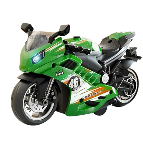 Genérico Motorrad-Modell-Set, elektrisch, bunte , motorisiertes Mini-Motorrad mit Sound und Licht, für Kinder und Erwachsene von Genérico