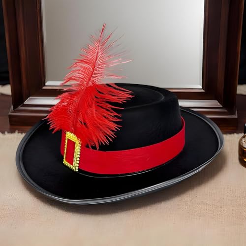 Genérico Musketierhut für Kinder, für Partys und Karneval, leichte Mütze für Karneval und Kostümfeiern von Genérico