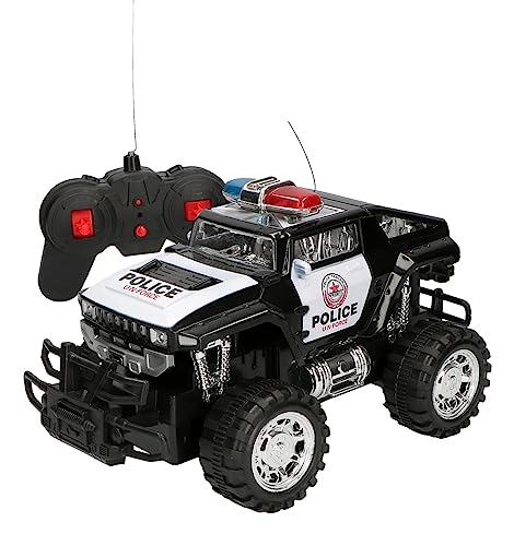 Generico Offroad Polizei RC Auto, Kinder SUV, Polizei Spielzeug, Fernbedienung, 23 cm, Batteriebetrieben, für Kinder (unisex), Jungen von Generico