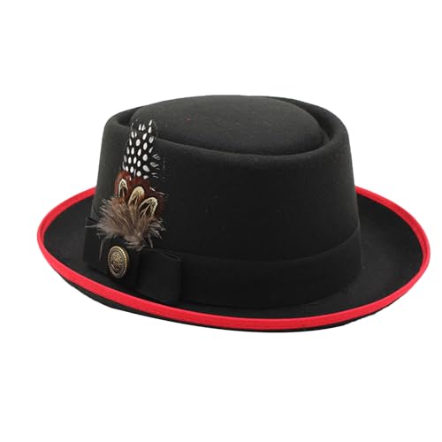 Genérico Oktoberfest-Hutkostüm, Bayerische Hüte für Herren, Oktoberfest-Hüte für Herren, Anzüge für Damen, Kostüm-Zubehör mit Federn, Emblemen, für O von Genérico