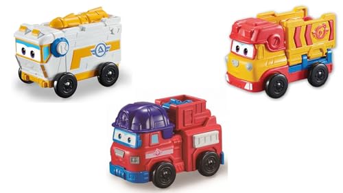 Genérico Packung mit 3 Fahrzeugen, kompatibel mit Super Wings – Rover, Remi und Sparky von Genérico