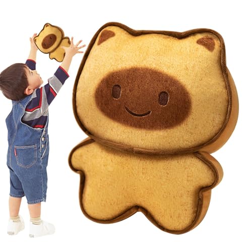 Genérico Plüschtier mit Brot gefüllt, Tierfutter | Niedliches Toast Katze, Capybara, Plüschspielzeug, Sad/Happy Expression Puppe, Pillow Room Room, Autodekoration von Genérico